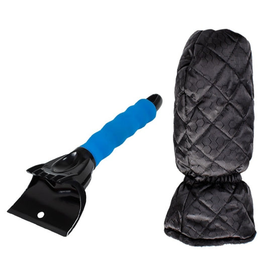 Vehicle Mounted Snow Shovel De-Icer Cleaning Tool, Color: Blue+Gloves - Ice Scraper by buy2fix | Online Shopping UK | buy2fix