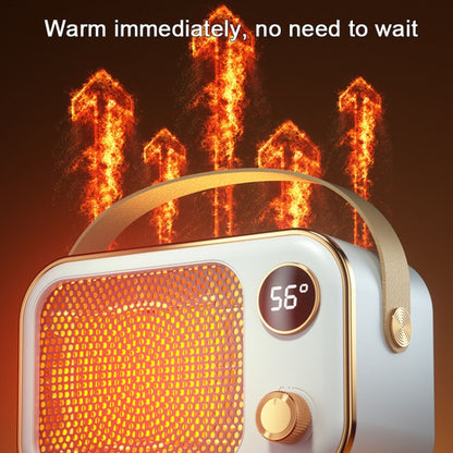 1200W Electric Heater Winter Hand Warmer with Screen Display,EU Plug(Mint Green) - Electric Heaters by buy2fix | Online Shopping UK | buy2fix