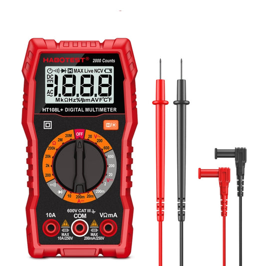 HT108L 600V 10A LCD Digital Multimeter DC Voltage Diode Frequency Multitester Current Tester - Digital Multimeter by buy2fix | Online Shopping UK | buy2fix