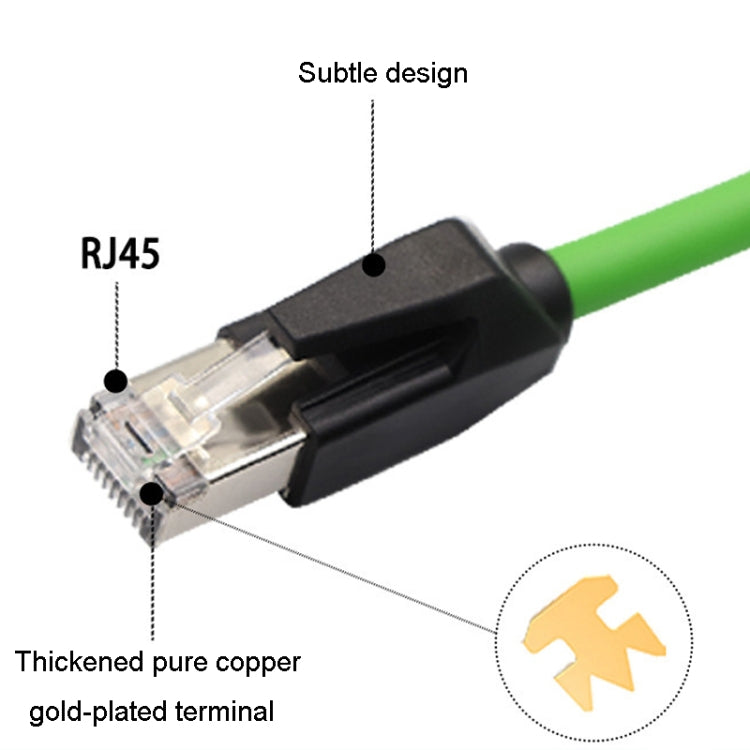 0.5m CAT6 Double Shielded Gigabit Industrial Cable Vibration-Resistant And Highly Flexible Drag Chain Cable - Lan Cable and Tools by buy2fix | Online Shopping UK | buy2fix