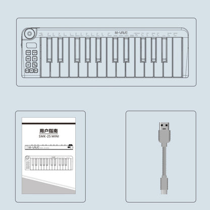 M-VAVE SKM-25MINI Digital Electronic Piano 25 Key Musical Instrument MIDI Keyboard Controller - Keyboard Instruments Accessories by M-VAVE | Online Shopping UK | buy2fix