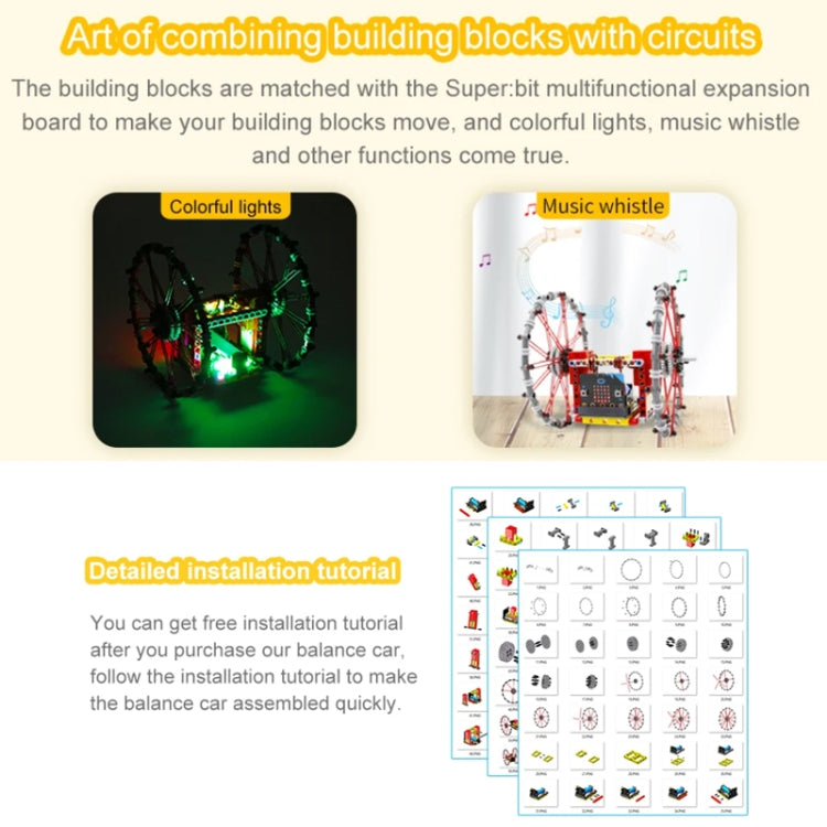 Yahboom Micro: Bit Self-Balancing Block Building Programmable APP Control Robot Kit, Spec: Tumblebit Pack - Components Kits by Yahboom | Online Shopping UK | buy2fix