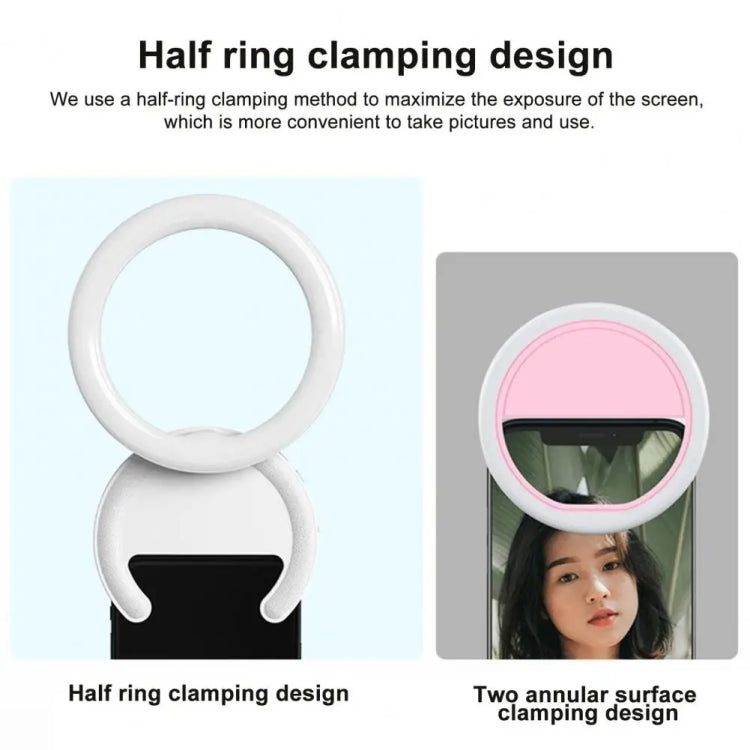10cm Mobile Phone Fill Light Half-Ring Clip Type Unblocked Screen Lamp(Black) - Selfie Light by buy2fix | Online Shopping UK | buy2fix