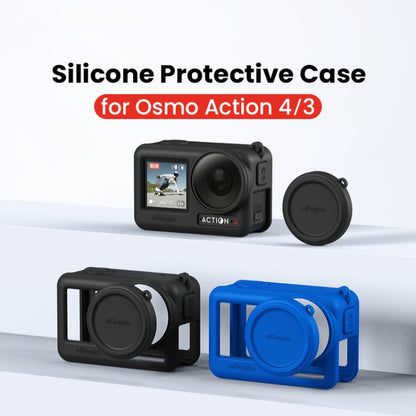 For DJI Osmo Action 4 / 3 aMagisn Silicone Protection Case Camera Protection Accessories(Blue) -  by aMagisn | Online Shopping UK | buy2fix