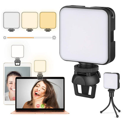 W64 64LEDs Video Conferencing Mobile Laptop Live Fill Light Photography Pocket Lamp, Spec: Clip Set - Selfie Light by buy2fix | Online Shopping UK | buy2fix