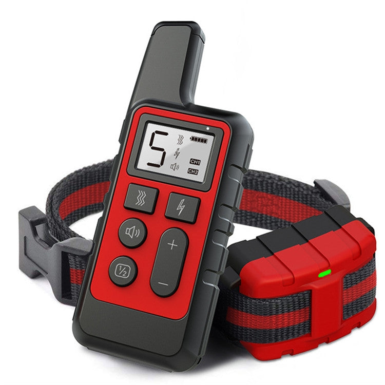 500m Dog Training Bark Stopper Remote Control Electric Shock Waterproof Electronic Collar(Red) - Home & Garden by buy2fix | Online Shopping UK | buy2fix