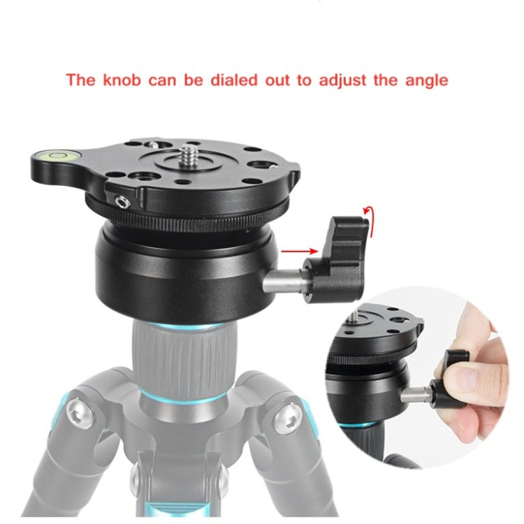 BEXIN DY-60N 1/4 inch Thread Dome Professional Tripod Leveling 360 Degree Panorama Head Base with Bubble Level & 3/8 inch Screw Adapter - Camera Accessories by BEXIN | Online Shopping UK | buy2fix