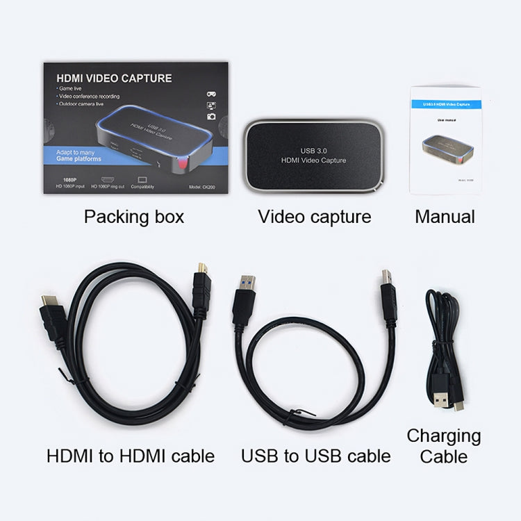 CK200 1080P HDMI + Microphone to HDMI + Audio + USB 3.0 HD Video Capture Card Device, Support UVC / UAC / MAC - Consumer Electronics by buy2fix | Online Shopping UK | buy2fix