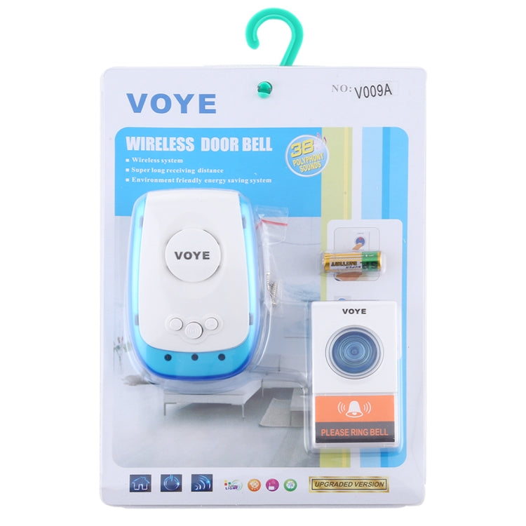 VOYE V009A Home Music Remote Control Wireless Doorbell with 38 Polyphony Sounds, US Plug (White) - Security by VOYE | Online Shopping UK | buy2fix