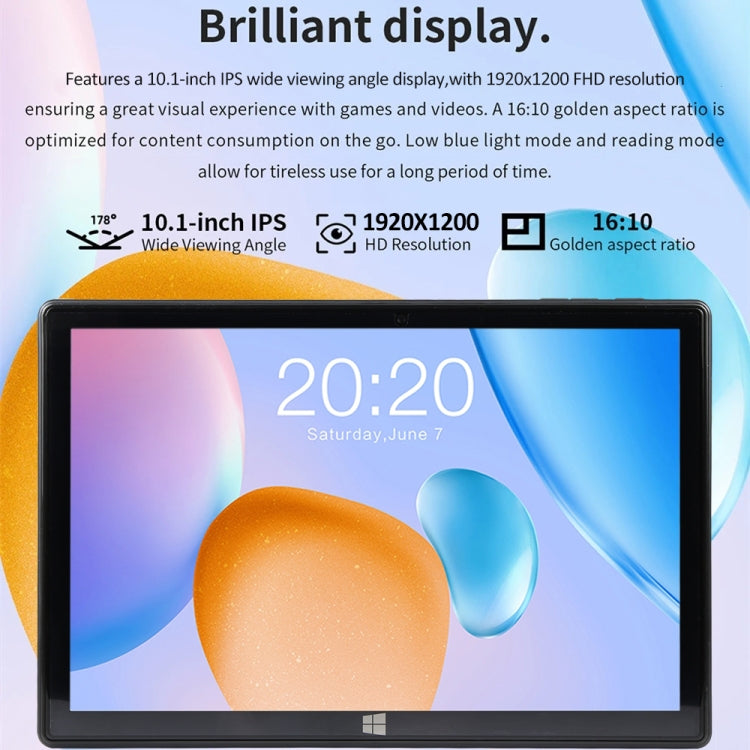 LZ1003 Tablet PC, 10.1 inch, 8GB+128GB, Windows 10, Intel Celeron J3455 Quad Core, Support TF Card & HDMI & BT & Dual WiFi, Not Included Keyboard - Other by buy2fix | Online Shopping UK | buy2fix