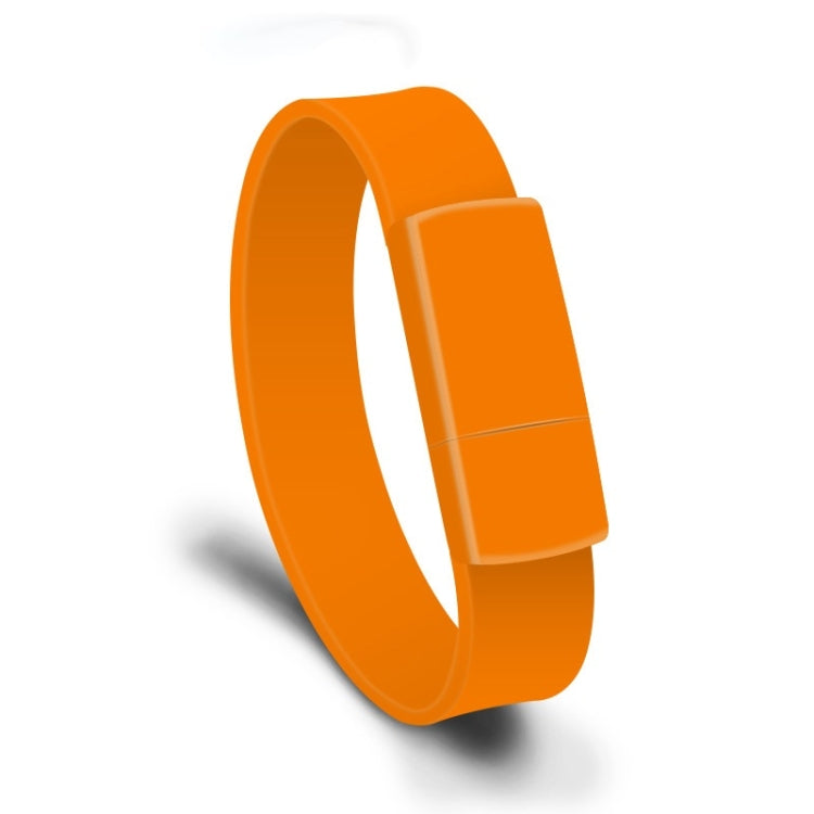 MicroDrive 8GB USB 2.0 Fashion Bracelet Wristband U Disk (Orange) - USB Flash Drives by MicroDrive | Online Shopping UK | buy2fix